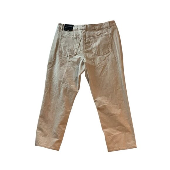 NWT Jones New York Ivory Corduroy Jeans Straight Leg High Waist Size 16 - Picture 2 of 10